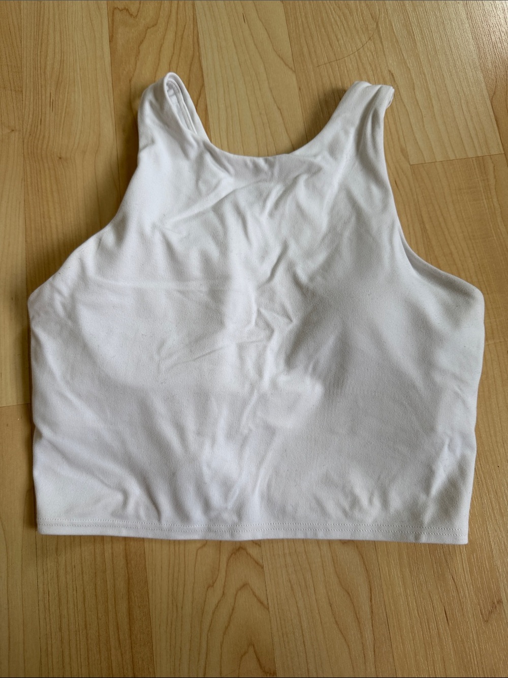 Athleta White High-Neck Sports-bra